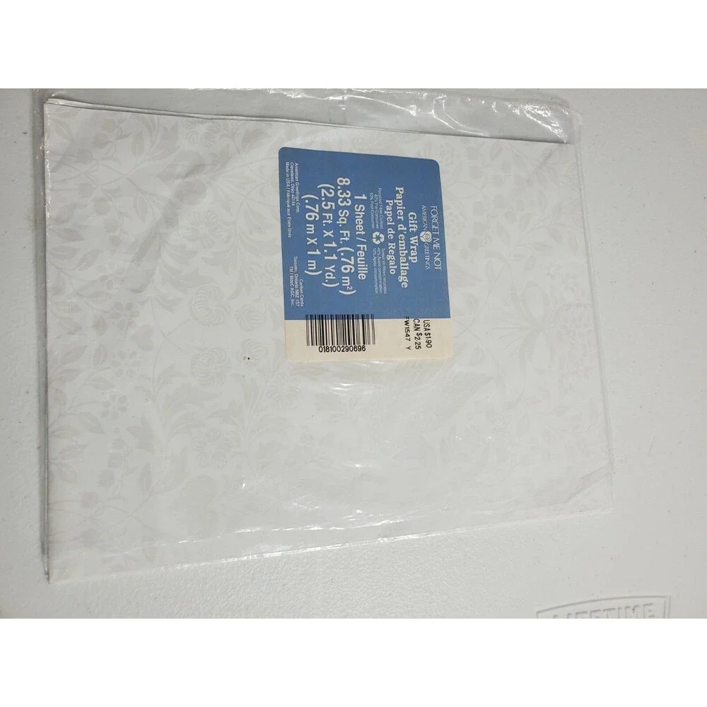 Vtg 5 Packs Of Forget Me Not Wrapping Paper Bridal Shower Wedding Love Baby New
